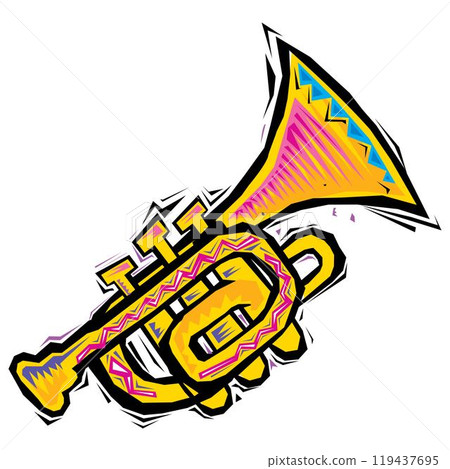 abstract design of trumpet modern trumpet design abstract design of trumpet modern trumpet design 119437695