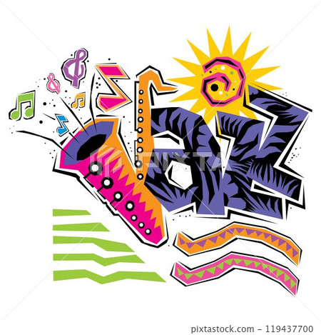 Colorful jazz festival composition with musicians and musical instruments on white background flat vector Colorful jazz festival composition with musicians and musical instruments on white background flat vector 119437700
