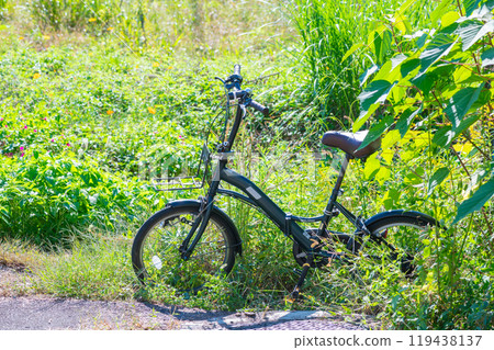 Bicycle abandoned in the park Bicycle abandoned in the park 119438137