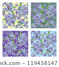 Delicate forget-me-not flowers on a pastel backgrounds 119438147