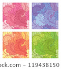Seamless pattern set with paisley 119438150