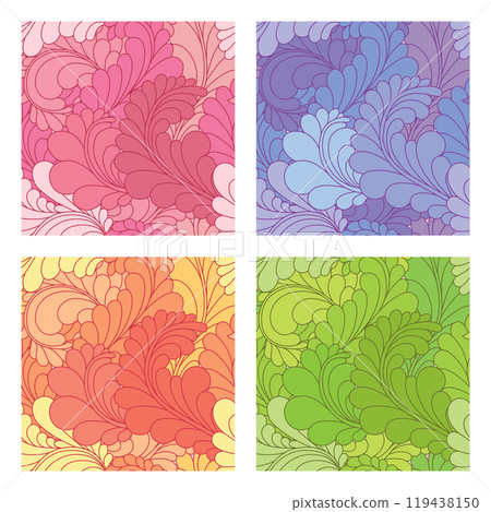 Seamless pattern set with paisley Seamless pattern set with paisley 119438150
