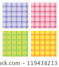 Multicolored seamless checkered pattern set  119438213