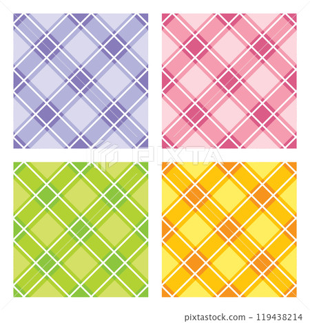 Multicolored seamless rhombuses pattern set Multicolored seamless rhombuses pattern set 119438214