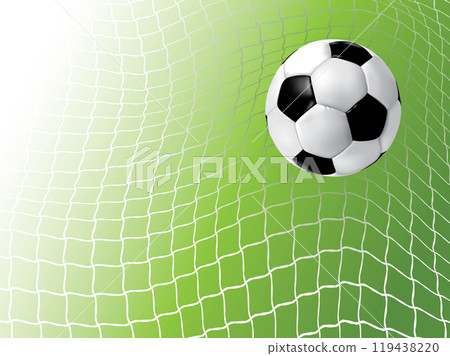 soccer ball on goal net soccer ball on goal net 119438220