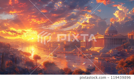Ancient Roman empire. Rise and glory era of Rome in an Europa continent 119439896