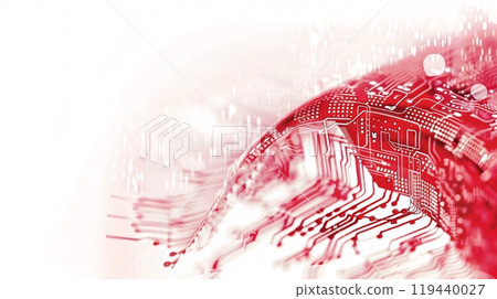 Technology and cyber datum background. Pattern wallpaper and texture banner for design 119440027