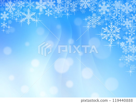 Snow crystal background material 119440888