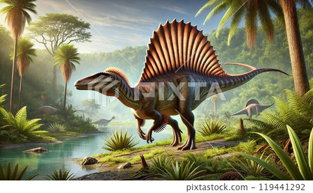 棘龍的圖像插圖 棘龍的圖像插圖 119441292