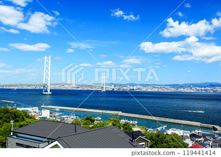 Awaji Island, Iwaya Scenery, Akashi Kaikyo Bridge, Hyogo Prefecture Awaji Island, Iwaya Scenery, Akashi Kaikyo Bridge, Hyogo Prefecture 119441414