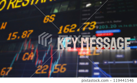 The  text  key message on Business Background  3d rendering. 119441546