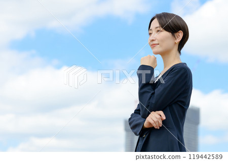 Business woman in suit shape Business woman in suit shape 119442589