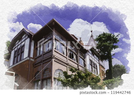 水彩風格神戶風向標之家兵庫縣神戶市 119442746