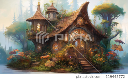 The witch's house in the forest The witch's house in the forest 119442772