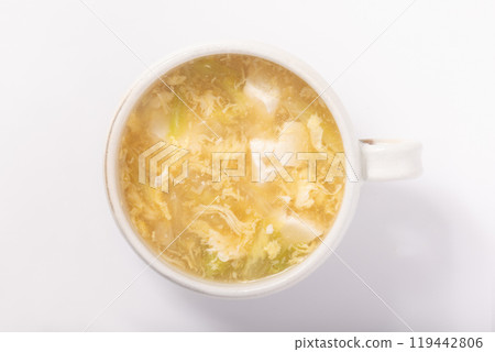Chinese cabbage and tofu egg soup Chinese cabbage and tofu egg soup 119442806