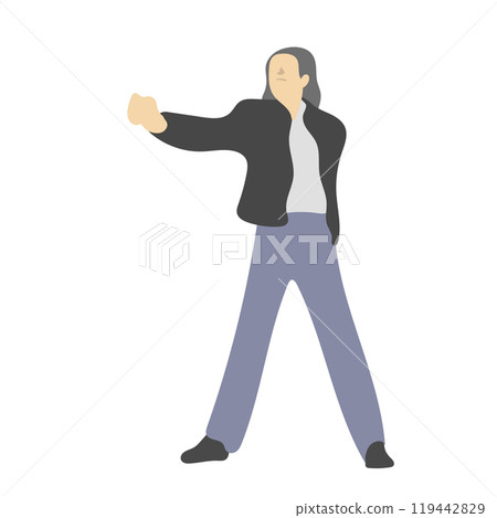businessman hands up fist illustration vector isolated on white background businessman hands up fist illustration vector isolated on white background 119442829