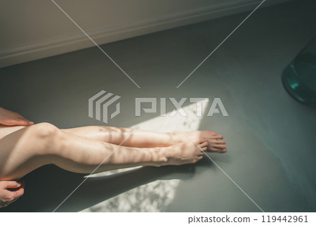 Foot care for young women 119442961