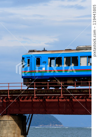 Kyoto Tango Railway Yura River right bank 119443805