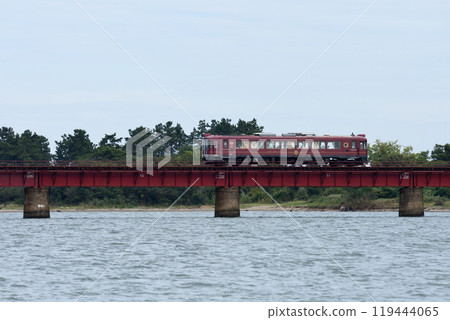 From the left bank of the Yura River on the Kyoto Tango Railway 119444065