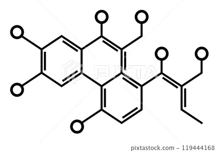 Illustration of chemical symbols showing genes and DNA chemical formulas Illustration of chemical symbols showing genes and DNA chemical formulas 119444168