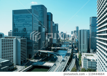Nakanoshima, Osaka and the Hanshin Expressway Nakanoshima, Osaka and the Hanshin Expressway 119444664
