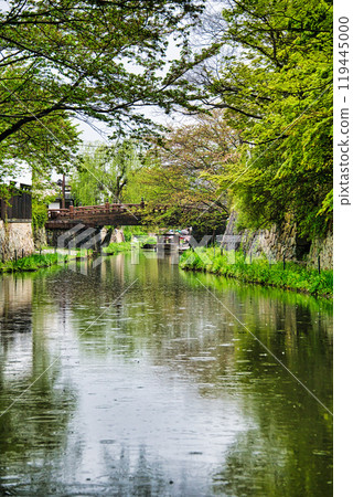 Shiga Prefecture, Hachimanbori in the Rain Shiga Prefecture, Hachimanbori in the Rain 119445000