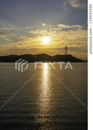 Sunrise over Kojima Bay, Okayama City, Okayama Prefecture 119445484