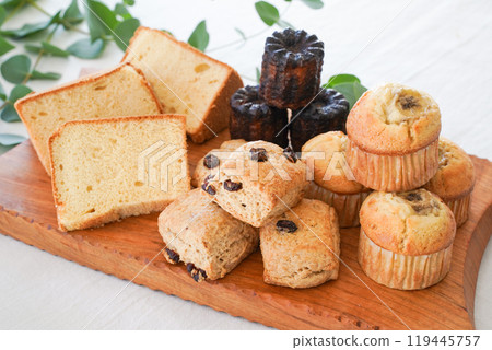 Assorted baked sweets 119445757