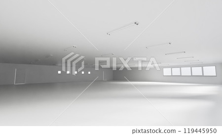 Vacant tenants in a multi-tenant building CG Vacant tenants in a multi-tenant building CG 119445950