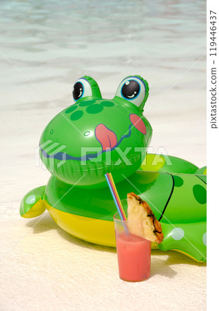 Frog and drink 119446437