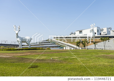 Building view of Shalun Smart Green Energy Science City in Tainan, Taiwan. it has become a research and development center for southern industries. 119446721