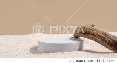 Natural cosmetic background for product presentation. 119448126