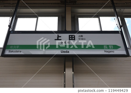 Ueda Station sign 119449429
