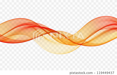 Colorful flowing gold wave lines. Design element for invitations, cards, holidays and events. 119449437