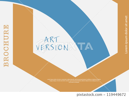 Design template for product packaging, simple backgrounds, cover, banner, brochure, poster. Creative idea of geometric composition for creative design, corporate style. 119449672