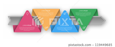 Infographics. 4 stages of development, marketing, workflow or plan. Business strategy with icons. Report and statistics diagram. Infographics. 4 stages of development, marketing, workflow or plan. Business strategy with icons. Report and statistics diagram. 119449685