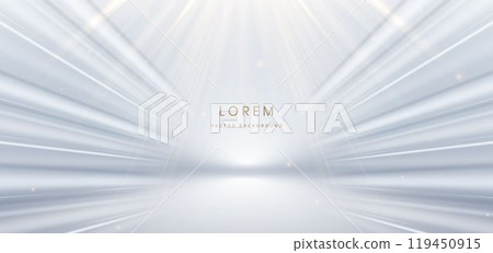 Abstract luxury white ray on grey background. with gold lighting effect sparkle. Abstract luxury white ray on grey background. with gold lighting effect sparkle. 119450915