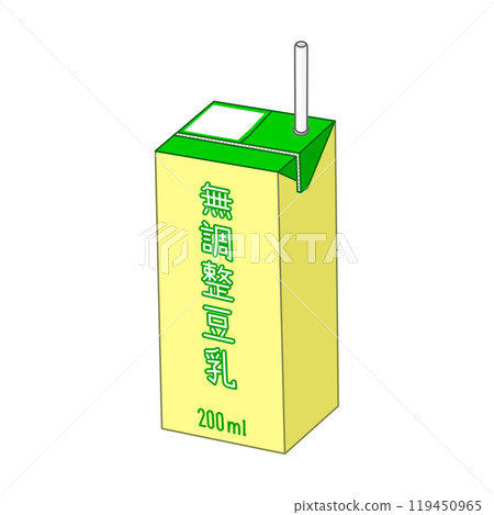 附吸管的紙包裝飲料（200ml原味豆漿） 119450965