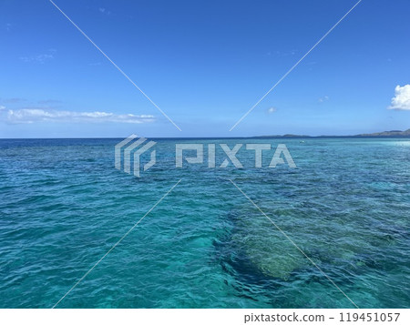Malamala Island, a small remote island in the Mamanuca Islands of Fiji 119451057
