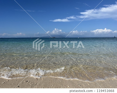 Malamala Island, a small remote island in the Mamanuca Islands of Fiji 119451668