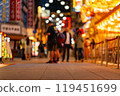 心齋橋筋商店街大阪市大阪府關西近畿地區城市摩天大樓夏季旅遊市中心浪速遊客 119451699