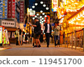 心齋橋筋商店街大阪市大阪府關西近畿地區城市摩天大樓夏季旅遊市中心浪速遊客 119451700