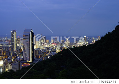 Kobe at dusk 119453214