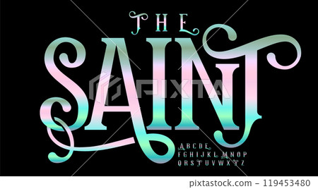 Refined calligraphic alphabet, sophisticated letters with stylish swashes, elegant ornamental font for opulent branding, contemporary logo, victorian monogram, luxurious typography. Vector typeset Refined calligraphic alphabet, sophisticated letters with stylish swashes, elegant ornamental font for opulent branding, contemporary logo, victorian monogram, luxurious typography. Vector typeset 119453480