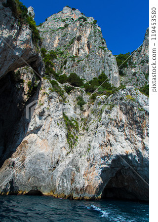 Beautiful cityscape on the island of Capri with the Blue Grotto in Italy Beautiful cityscape on the island of Capri with the Blue Grotto in Italy 119453580