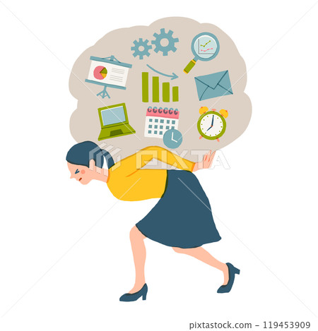 從事多種工作的女性的插圖 119453909