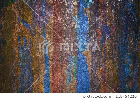 Dirty color paint on a metal surface. Banner of the grunge color paint. Dirty color paint on a metal surface. Banner of the grunge color paint. 119454226