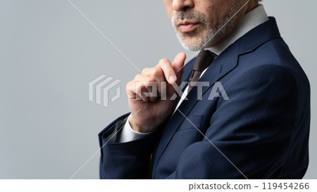 Businessman, gray hair, hands Businessman, gray hair, hands 119454266