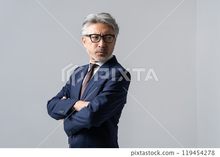 Businessman gray hair 119454278