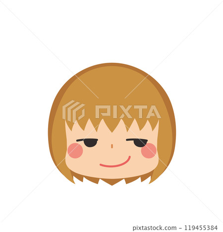 Cute little girl emoji illustration icon face expression white background vector Cute little girl emoji illustration icon face expression white background vector 119455384